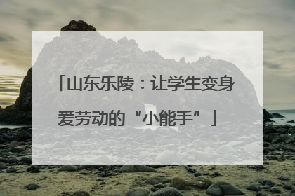 山东乐陵：让学生变身爱劳动的“小能手”