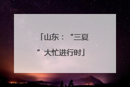 山东：“三夏”大忙进行时