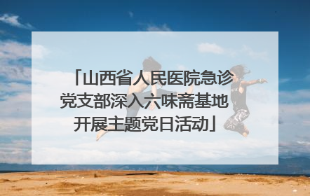 山西省人民医院急诊党支部深入六味斋基地开展主题党日活动