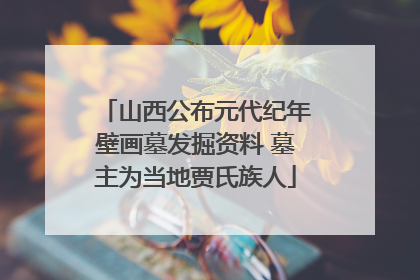 山西公布元代纪年壁画墓发掘资料 墓主为当地贾氏族人