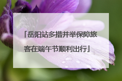 岳阳站多措并举保障旅客在端午节顺利出行