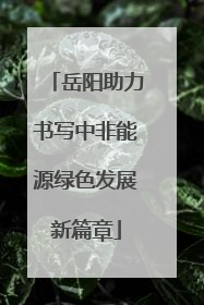 岳阳助力书写中非能源绿色发展新篇章