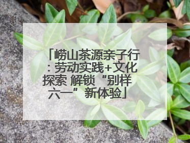 崂山茶源亲子行：劳动实践+文化探索 解锁“别样六一”新体验