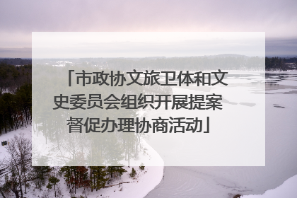 市政协文旅卫体和文史委员会组织开展提案督促办理协商活动
