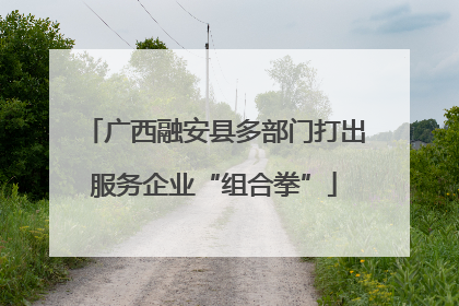 广西融安县多部门打出服务企业“组合拳”