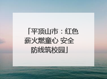 平顶山市：红色薪火燃童心 安全防线筑校园