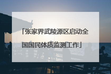 张家界武陵源区启动全国国民体质监测工作