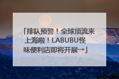 排队预警！全球顶流来上海啦！LABUBU怪味便利店即将开展→