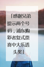 感谢兄弟提示两个号码，浦东购彩者复式票喜中大乐透头奖