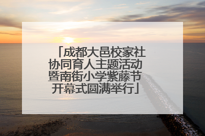 成都大邑校家社协同育人主题活动暨南街小学紫藤节开幕式圆满举行