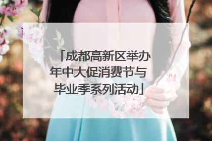 成都高新区举办年中大促消费节与毕业季系列活动