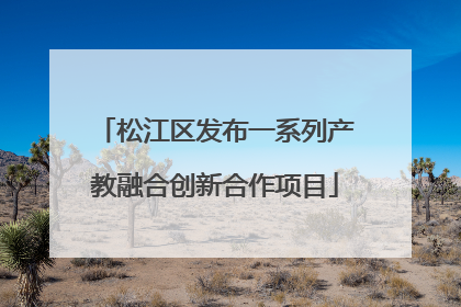 松江区发布一系列产教融合创新合作项目