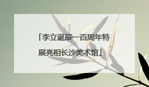 李立诞辰一百周年特展亮相长沙美术馆
