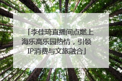 李佳琦直播间点燃上海乐高乐园热情，引领IP消费与文旅融合