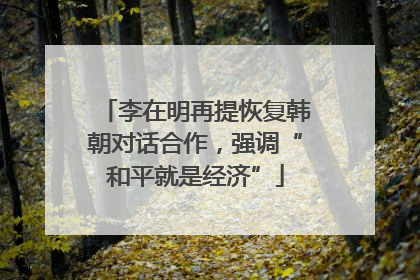 李在明再提恢复韩朝对话合作，强调“和平就是经济”
