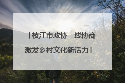 枝江市政协一线协商激发乡村文化新活力
