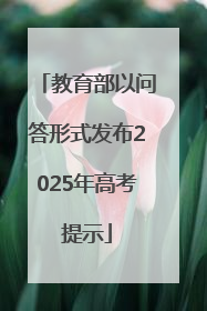 教育部以问答形式发布2025年高考提示