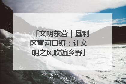 文明东营｜垦利区黄河口镇：让文明之风吹遍乡野