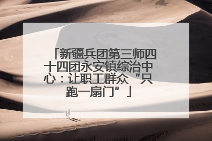 新疆兵团第三师四十四团永安镇综治中心：让职工群众“只跑一扇门”