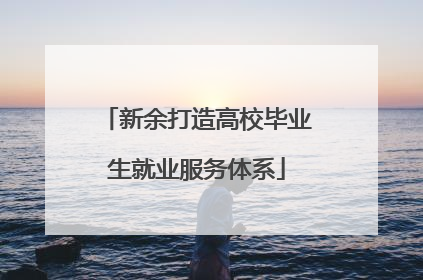 新余打造高校毕业生就业服务体系