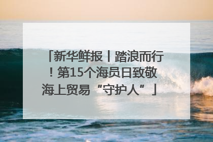 新华鲜报丨踏浪而行！第15个海员日致敬海上贸易“守护人”