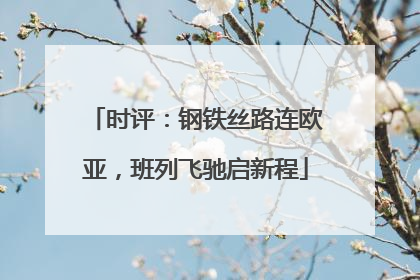 时评：钢铁丝路连欧亚，班列飞驰启新程