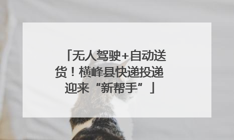 无人驾驶+自动送货！横峰县快递投递迎来“新帮手”