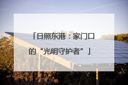 日照东港：家门口的“光明守护者”