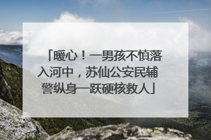 暖心！一男孩不慎落入河中，苏仙公安民辅警纵身一跃硬核救人