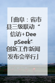 曲阜：省市县三级联动“信访+DeepSeek”创新工作新闻发布会举行