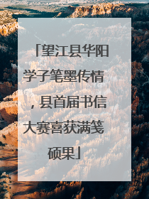 望江县华阳学子笔墨传情，县首届书信大赛喜获满笺硕果