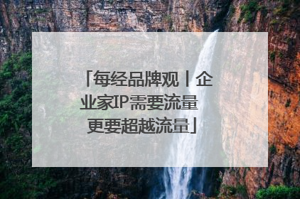 每经品牌观丨企业家IP需要流量 更要超越流量