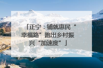 正宁：铺就惠民“幸福路”跑出乡村振兴“加速度”