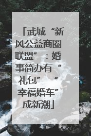 武城“新风公益商圈联盟”：婚事简办有“礼包” “幸福婚车”成新潮