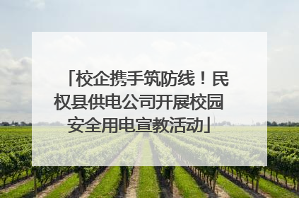 校企携手筑防线！民权县供电公司开展校园安全用电宣教活动