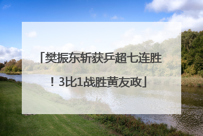 樊振东斩获乒超七连胜！3比1战胜黄友政