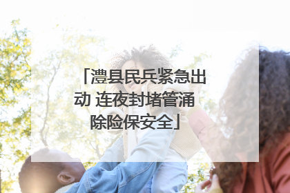 澧县民兵紧急出动 连夜封堵管涌除险保安全