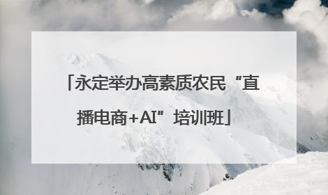 永定举办高素质农民“直播电商+AI”培训班
