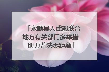 永顺县人武部联合地方有关部门多举措助力普法零距离