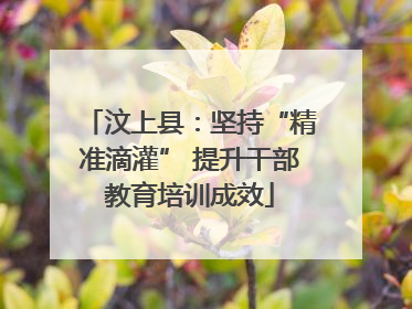 汶上县：坚持“精准滴灌” 提升干部教育培训成效