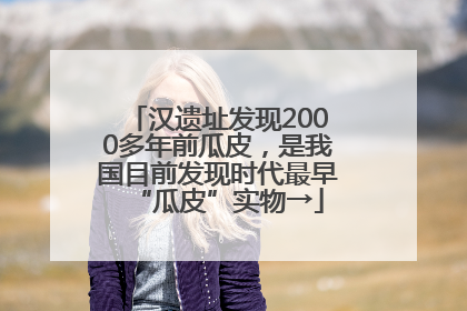 汉遗址发现2000多年前瓜皮，是我国目前发现时代最早“瓜皮”实物→
