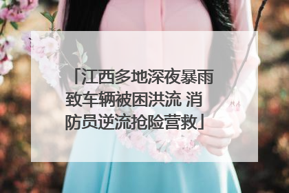 江西多地深夜暴雨致车辆被困洪流 消防员逆流抢险营救