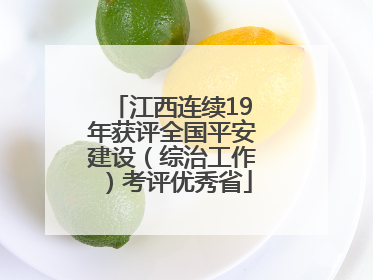 江西连续19年获评全国平安建设（综治工作）考评优秀省