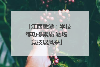 江西鹰潭：学技练功提素质 赛场竞技展风采