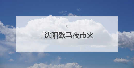 沈阳歇马夜市火爆开市！首发引擎点燃夜经济