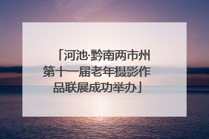 河池·黔南两市州第十一届老年摄影作品联展成功举办
