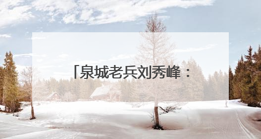 泉城老兵刘秀峰：用14年光阴守护“泉源”和“绿肺”