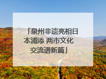 泉州非遗亮相日本浦添 两市文化交流谱新篇