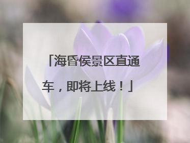 海昏侯景区直通车，即将上线！