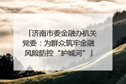 济南市委金融办机关党委：为群众筑牢金融风险防控“护城河”